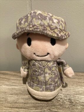 Hallmark Itty Bittys Camo Boy Military Green Army Small Boot Camp Plush